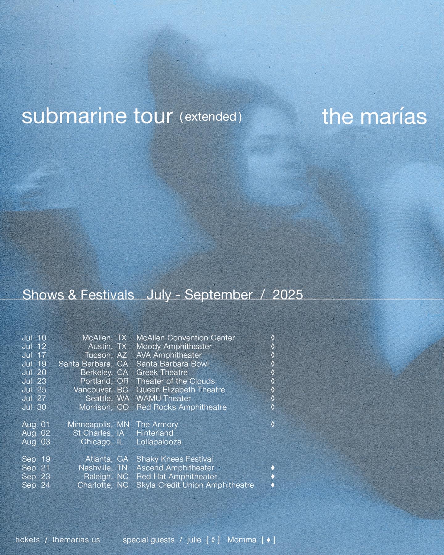 The Marías The Marías Submarine Tour Poster 2025